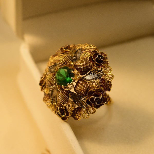 Charming Unique Design 24K Gold Plated 5.5 Gram Ring For Girls/Women