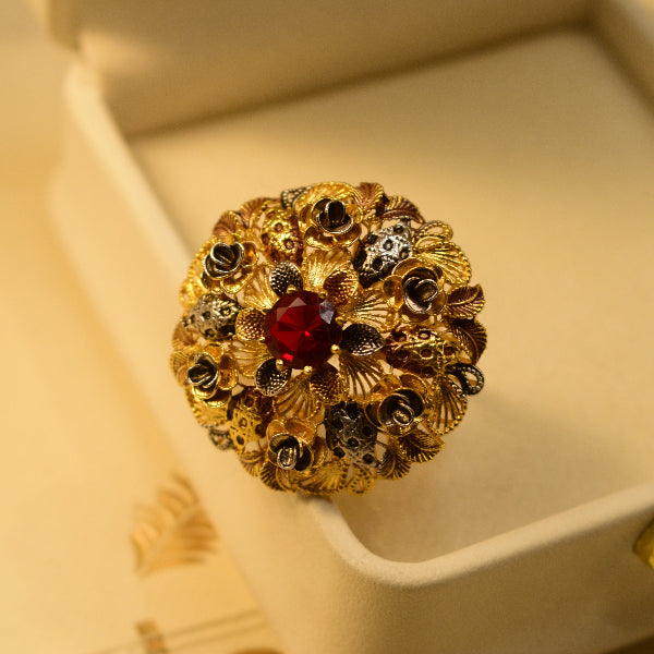 Glamorous Unique Design 24K Gold Plated 5.5 Gram Ring For Girls/Women