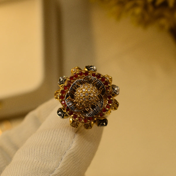 Stylish Unique Design 24K Gold Plated 5.1 Gram Ring For Girls/Women