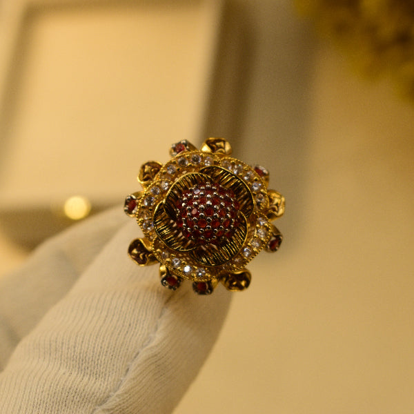 Gorgeous Unique Design 24K Gold Plated 5.1 Gram Ring For Girls/Women