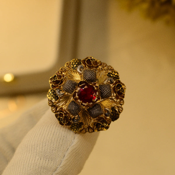 Luxury Unique Design 24K Gold Plated 5.5 Gram Ring For Girls/Women