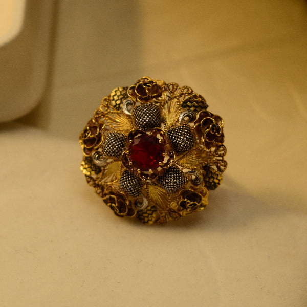 Luxury Unique Design 24K Gold Plated 5.5 Gram Ring For Girls/Women