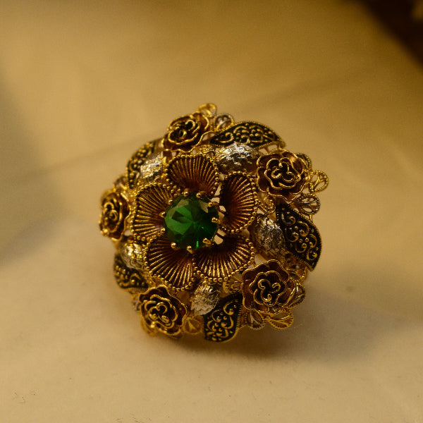 Elegant Unique Design 24K Gold Plated 5.5 Gram Ring For Girls/Women