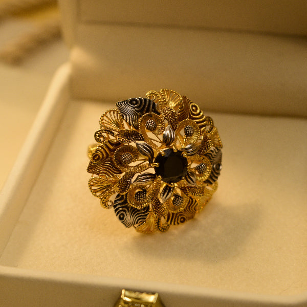 Beautiful Unique Design 24K Gold Plated 5.5 Gram Ring For Girls/Women