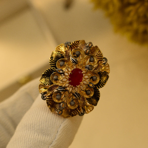 Luminous Unique Design 24K Gold Plated 5.5 Gram Ring For Girls/Women