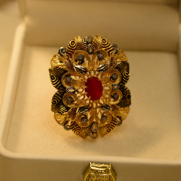 Luminous Unique Design 24K Gold Plated 5.5 Gram Ring For Girls/Women