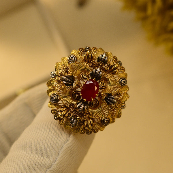 Charming Unique Design 24K Gold Plated 5.5 Gram Ring For Girls/Women