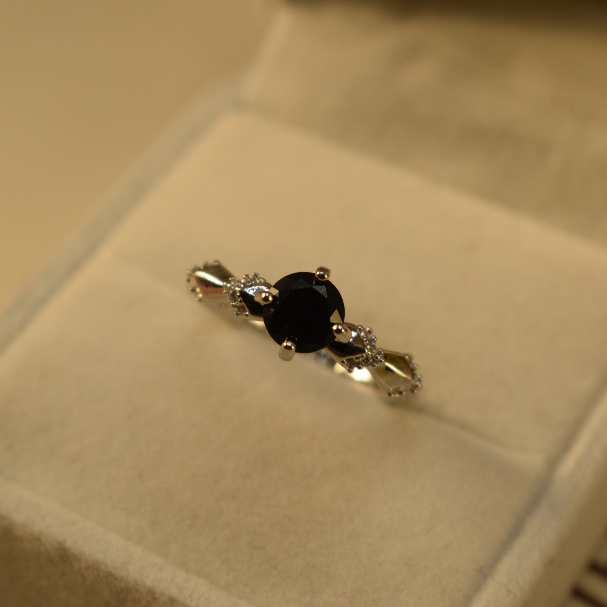 Dazzling Design Silver Plated Crystal Stones Ring For Girls/Women