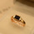 Stylish Elegant Design Crystal Golden Adjustable Ring for Girls/Women
