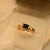 Stylish Elegant Design Crystal Golden Adjustable Ring for Girls/Women
