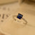 Elegant Design Blue Stone Golden/Silver Adjustable Ring for Girls/Women