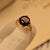 Elegant Design Golden Black/Maroon Stone Adjustable Ring for Girls/Women