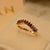 Fancy Design Golden Multicolour Stone Adjustable Ring for Girls/Women