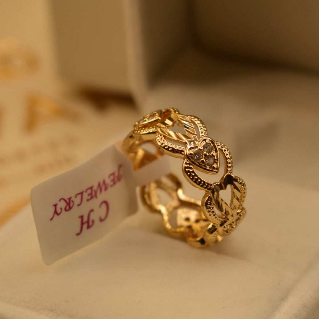 Fancy Design Golden Ring for Girls/Women