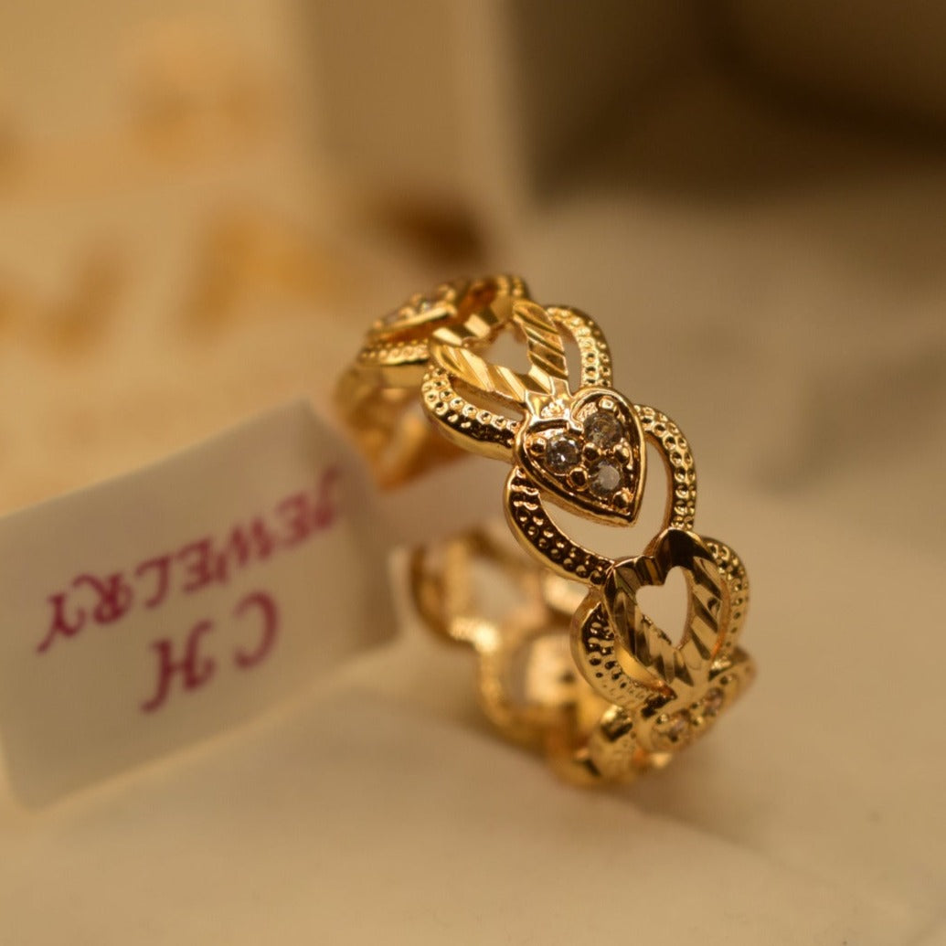 Fancy Design Golden Ring for Girls/Women