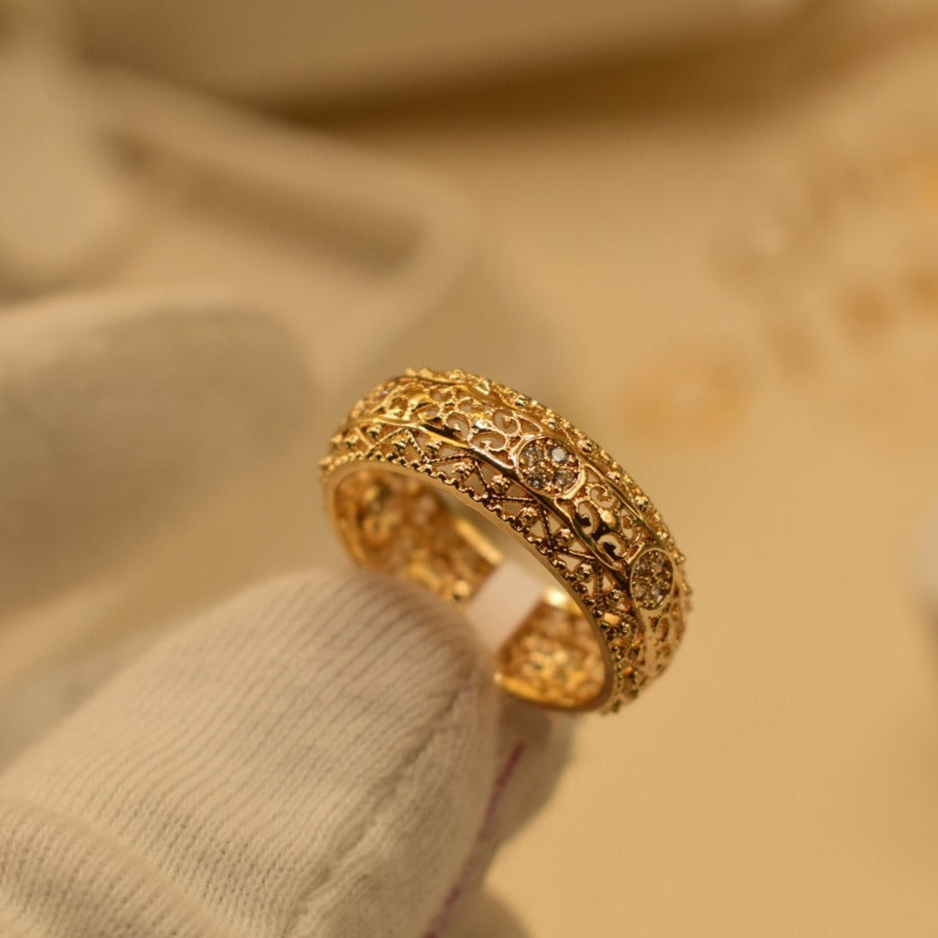 Fancy Design Golden Ring for Girls/Women