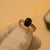 Elegant Design Real Maroon/Black Stone Gold Plated Ring for Girls/Women