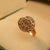Elegant Design Real Stone Golden Ring for Girls/Women