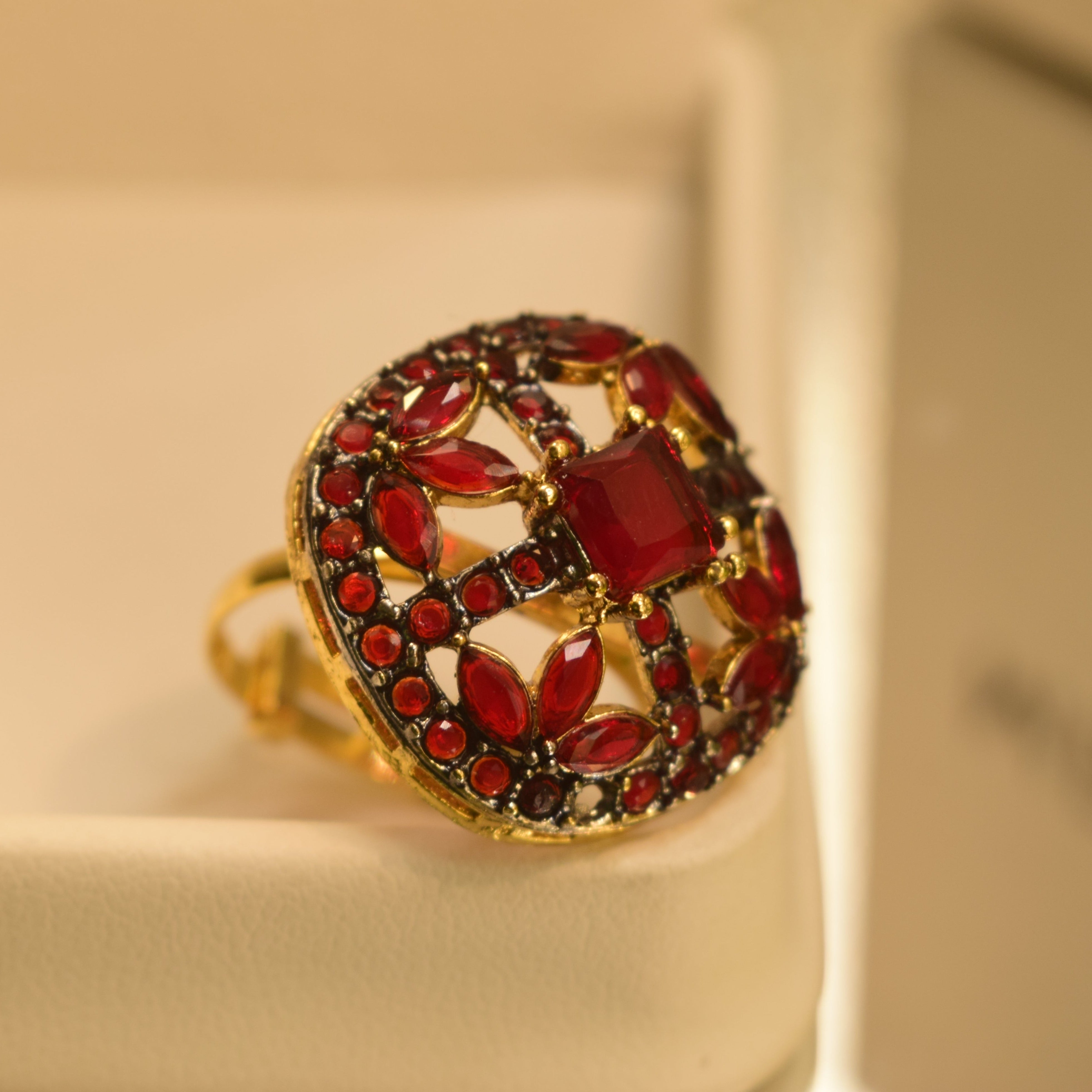 Stylish Real Stone Ring for Girls/Women