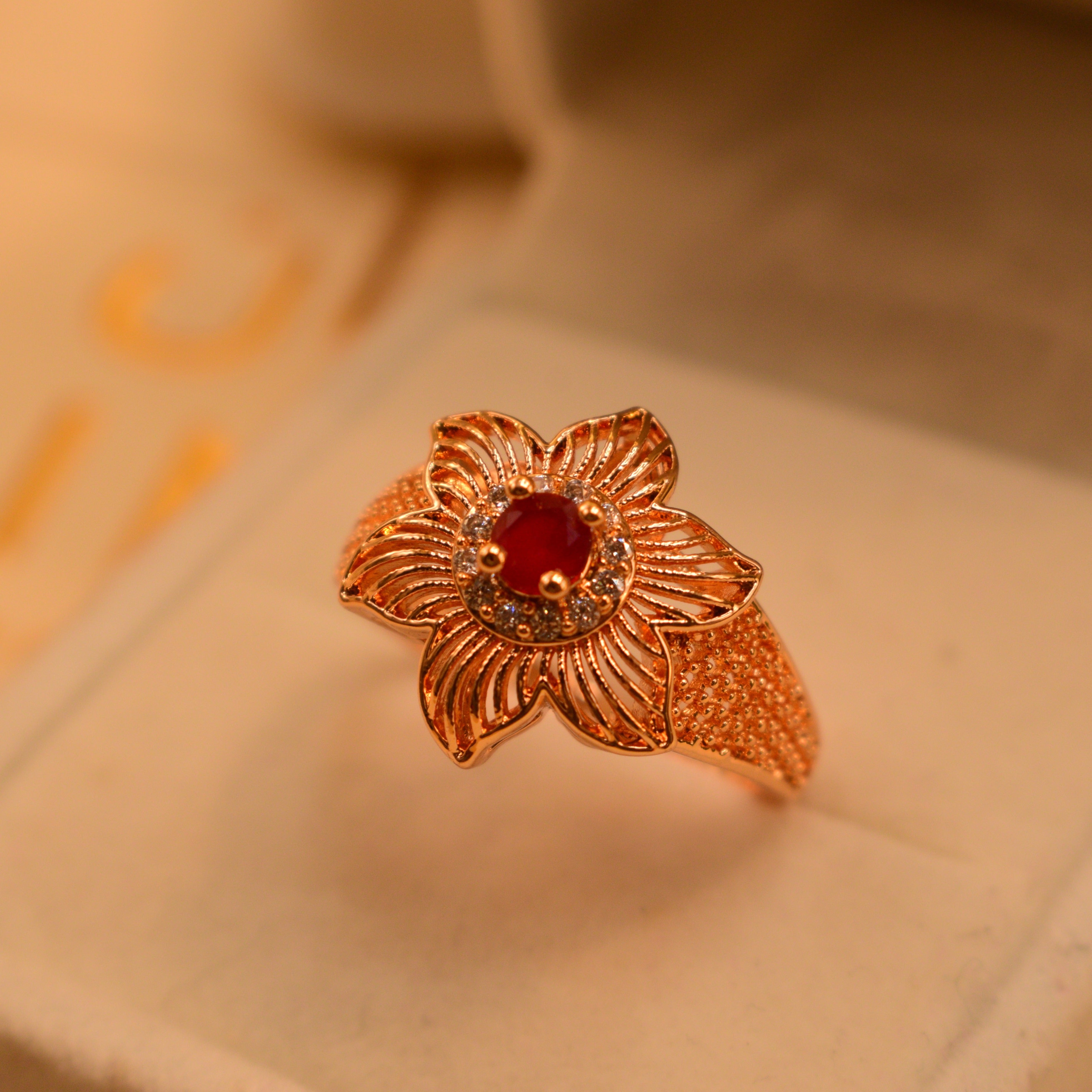 Elegant Gold Plated Ring for Girls/Women