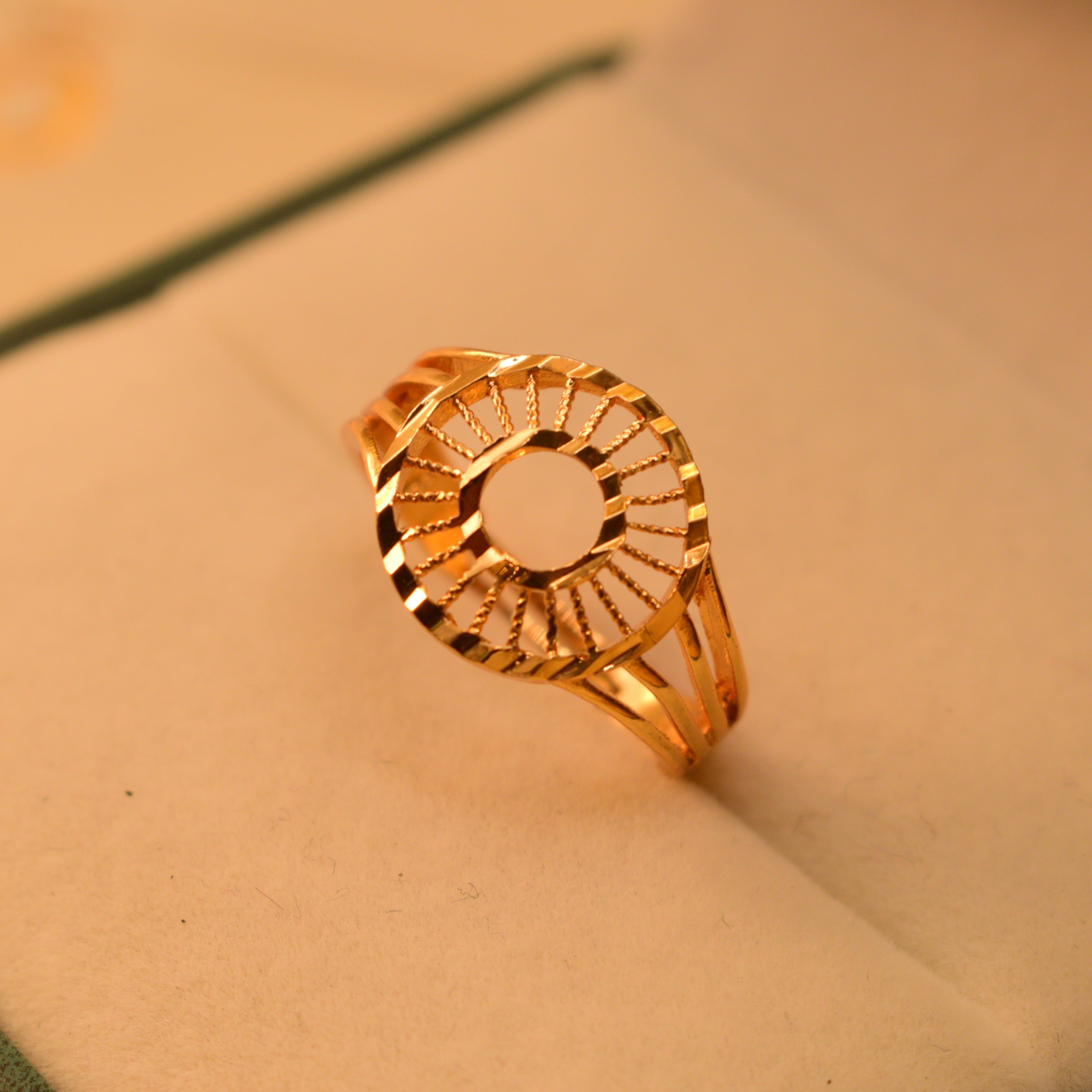 Fancy Sunflower Design Ring for Girls/Women