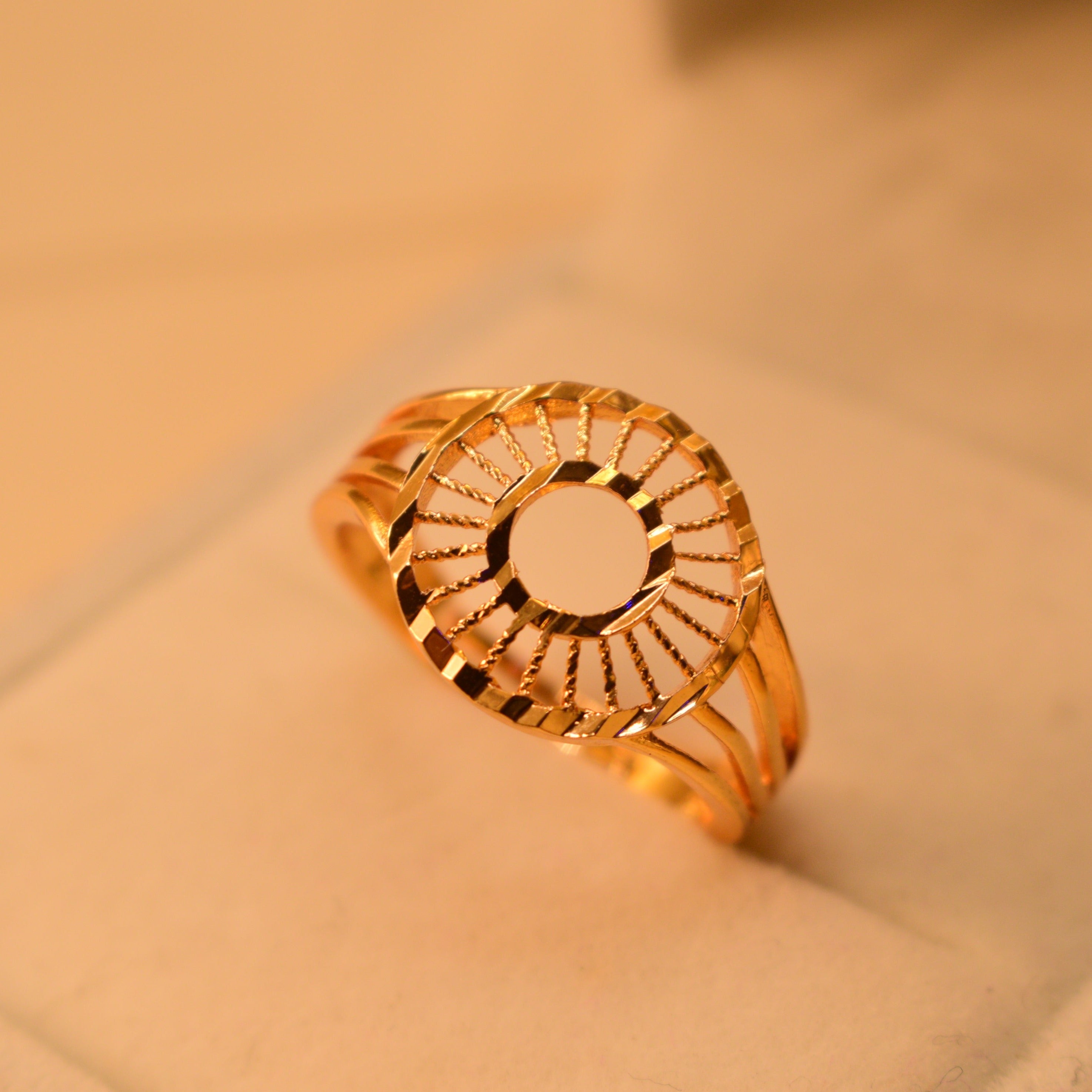 Fancy Sunflower Design Ring for Girls/Women