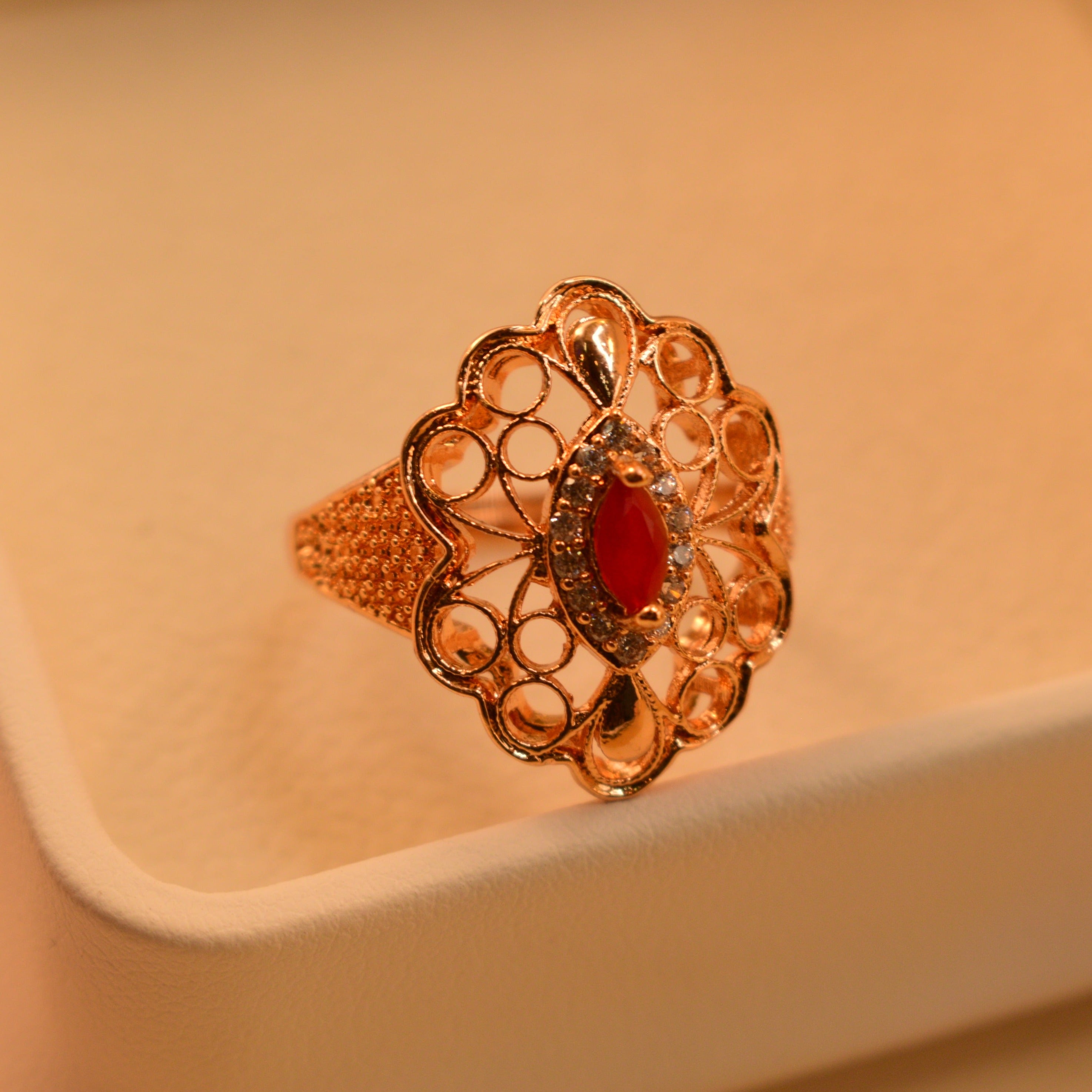 Glamorous Real Stone Fancy Design Ring for Girls/Women