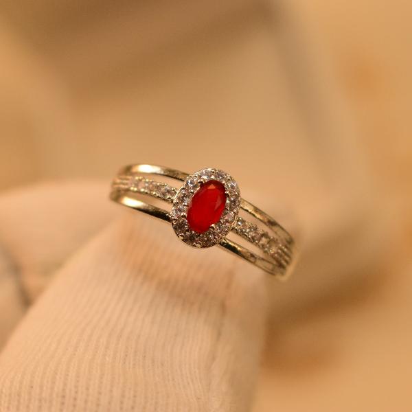 Luxury Gorgeous Real Stone Silver Ring For Girls/Women