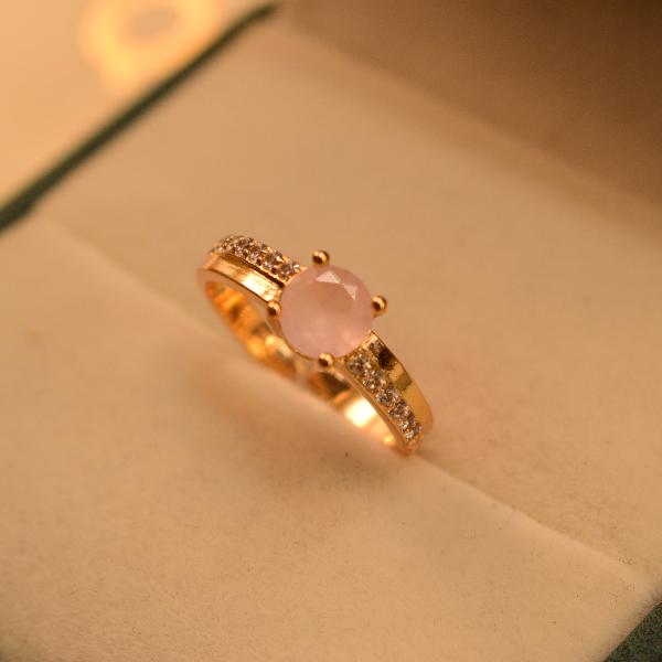 Luxury Fancy Crystal Stones Gold Plated Ring For Girls/Women