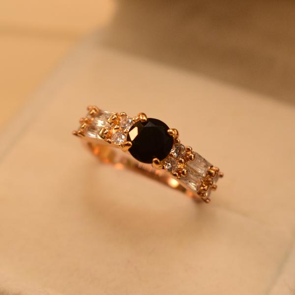 Goregous Stylish Real Stone Gold Plated Ring For Girls/Women