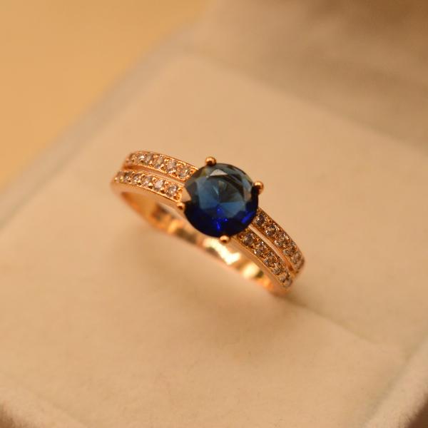 Beautiful Design Real Stone Gold Plated Ring For Girls/Women