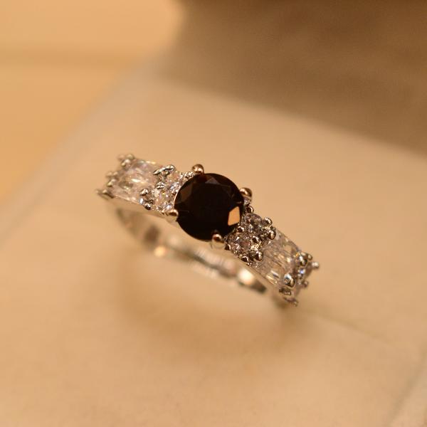 Glamorous Fancy Real Stones Silver Ring For Girls/Women