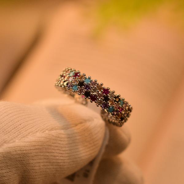 Gorgeous Unique Design Multi Stones Ring For Girls/Women