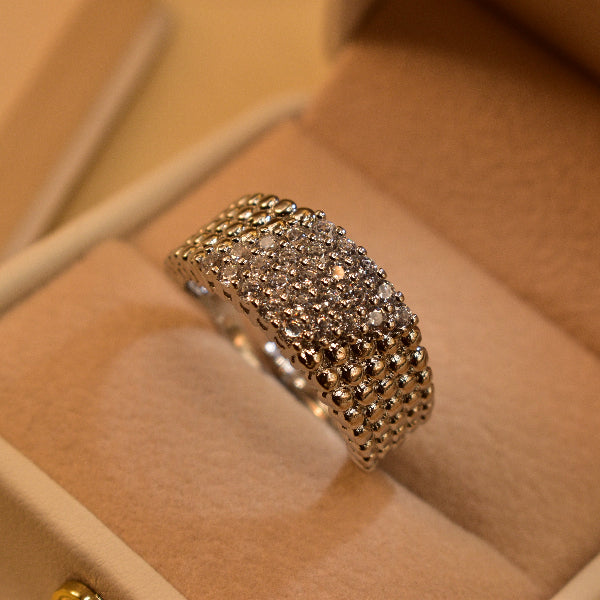 Beautiful Unique Design Crystal Stones Ring For Girls/Women