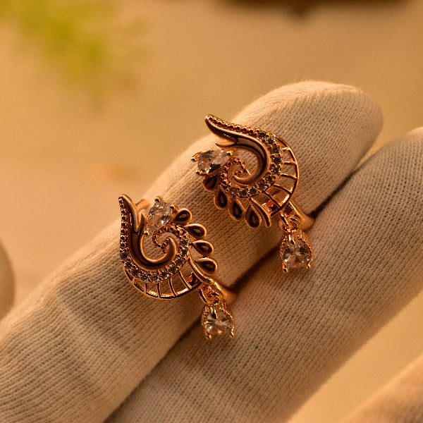 Luxury Unique Design Gold Plated Crystal Stones Earrings For Girls/women