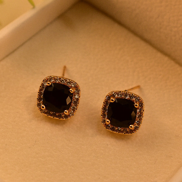 Stylish Unique Design Gold Plated Real Stones Earrings For Girls/women