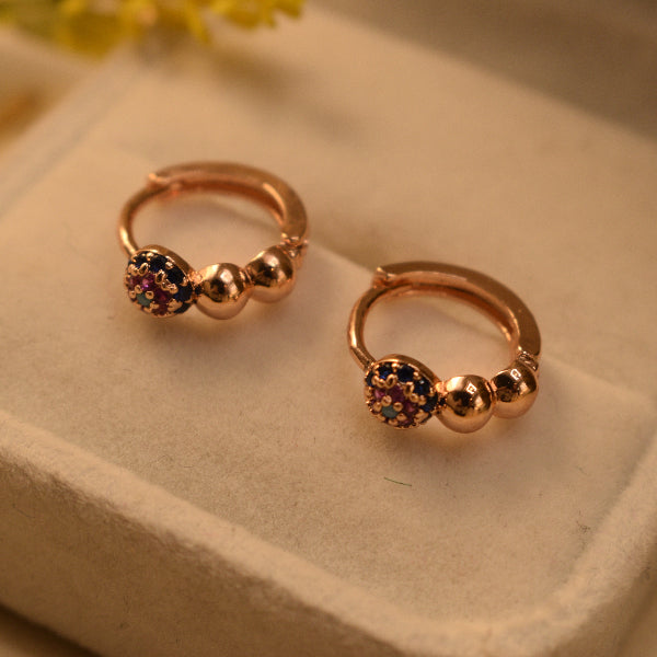 Sparkling Design Gold Plated Crystal Stones Earrings For Girls/women