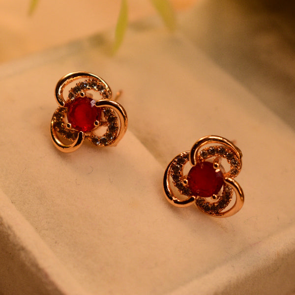 Gorgeous Design Gold Plated Crystal Stones Earrings For Girls/women
