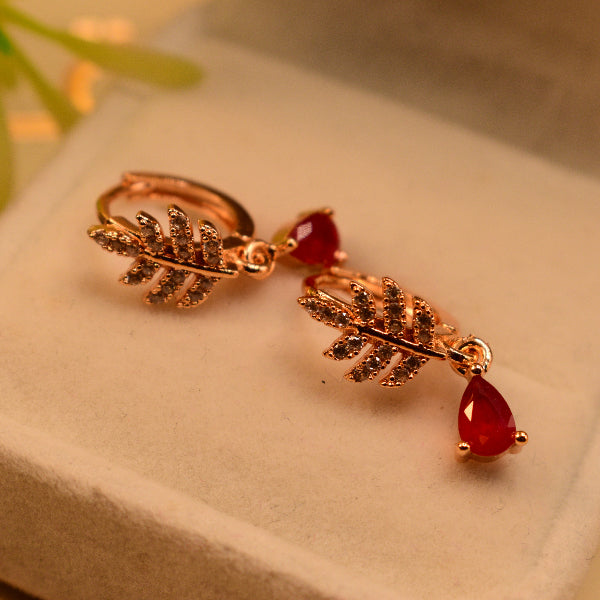 Dazzling Design Gold Plated Crystal Stones Earrings For Girls/women