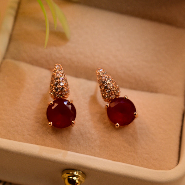 Luxury Unique Design Gold Plated Crystal Stones Earrings For Girls/women