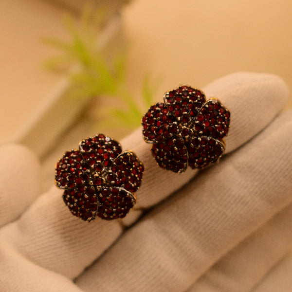 Luminous Unique Design Gold Plated Crystal Stones Earrings For Girls/women