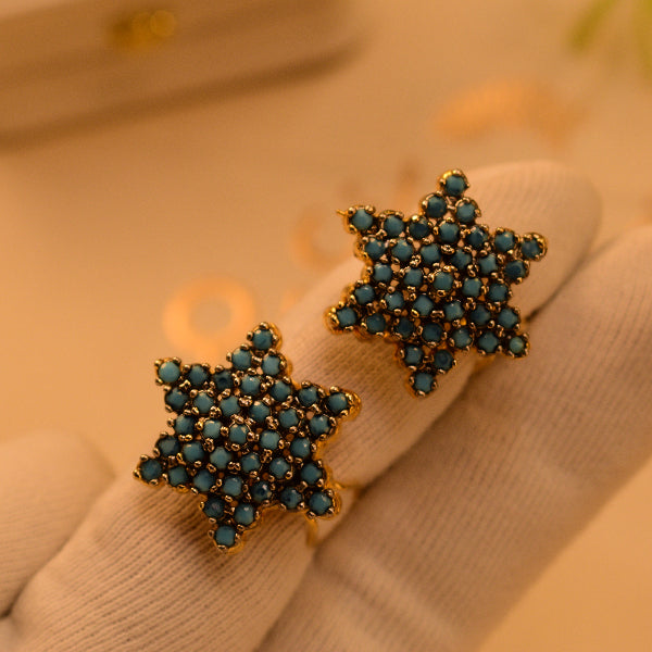 Charming Unique Design Gold Plated Crystal Stones Earrings For Girls/women