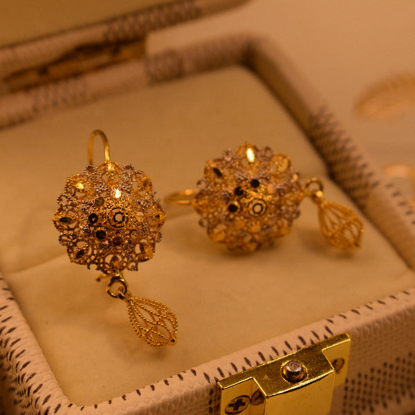Luminous Design 22K RP 3.4 Gram Gold Plated Earrings For Girls/women