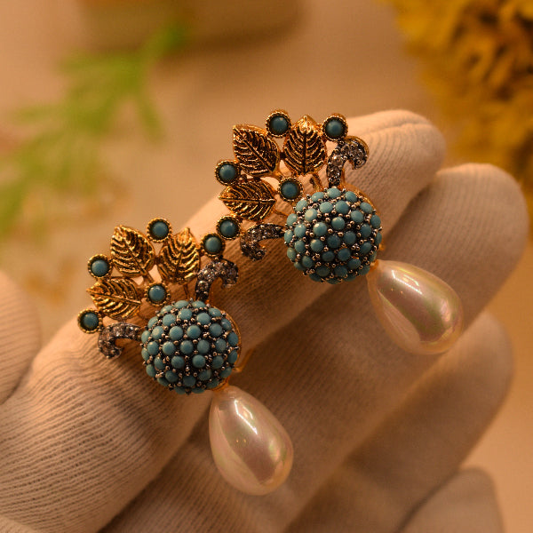 Gorgeous Design Gold Plated Crystal Stones Earrings For Girls/women