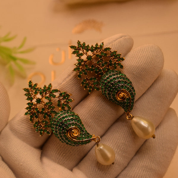 Charming Design Gold Plated Crystal Stones Earrings For Girls/women