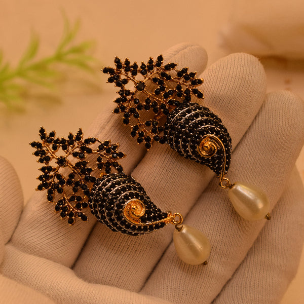 Charming Design Gold Plated Crystal Stones Earrings For Girls/women
