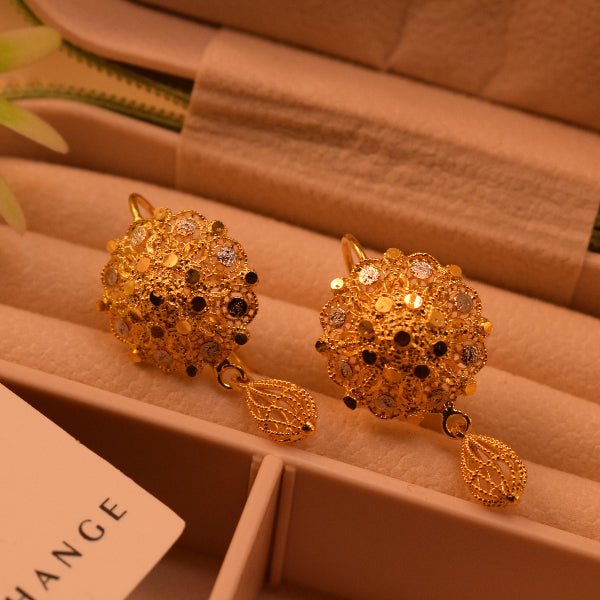Luminous Unique Design RP Gold Plated Earrings For Girls/women