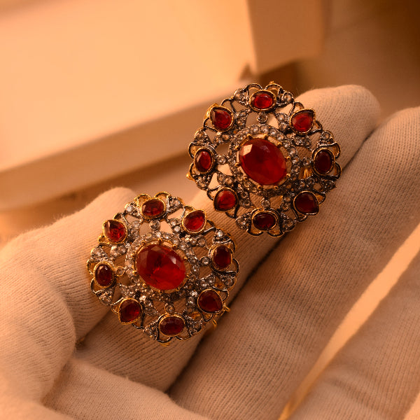 Gorgeous Design Gold Plated Crystal Stones Earrings For Girls/women