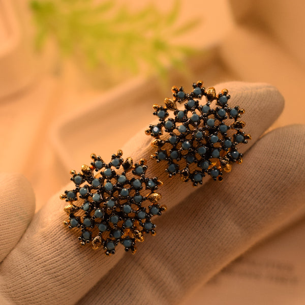 Luxury Unique Design Gold Plated Crystal Stones Earrings For Girls/women
