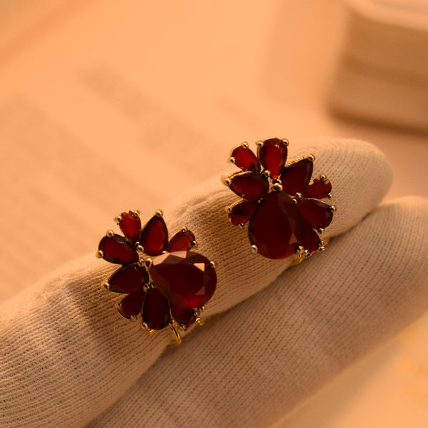 Dazzling Design Gold Plated Crystal Stones Earrings For Girls/women
